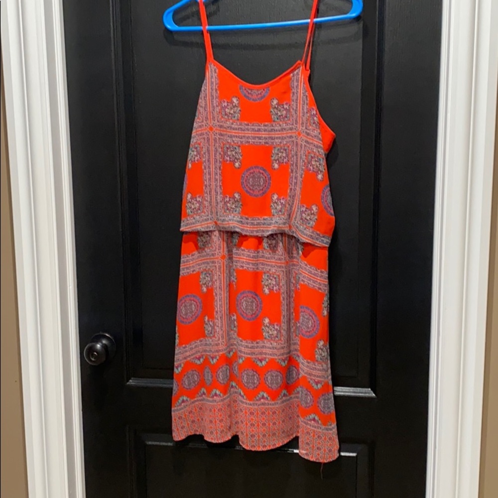 Red multi dress